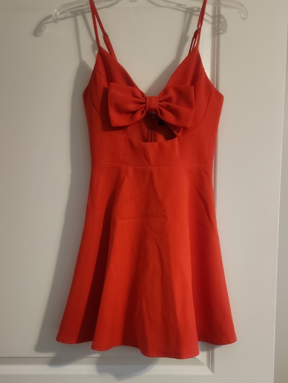 Lulu's Red Bow-Front Skater Dress